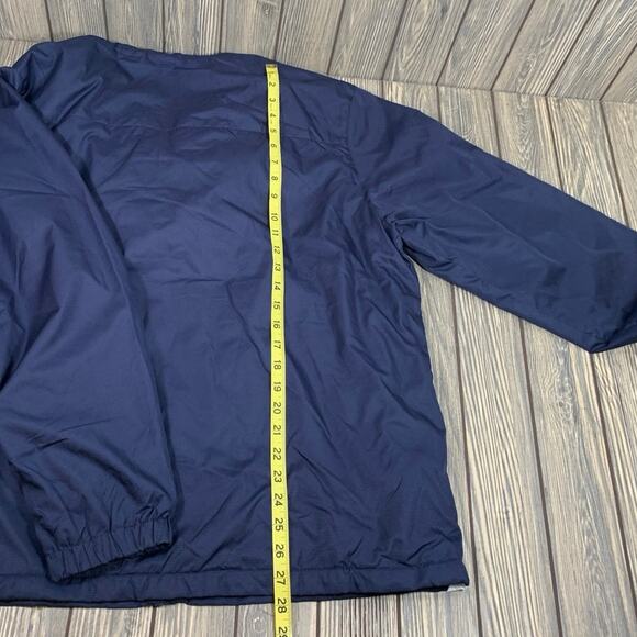 Reebok Men Windbreaker Jacket Red White Blue Sz XL Spellout Logo Lined OMZXH2 - Picture 7 of 9